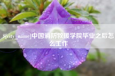 开原中国消防救援学院毕业之后怎么工作