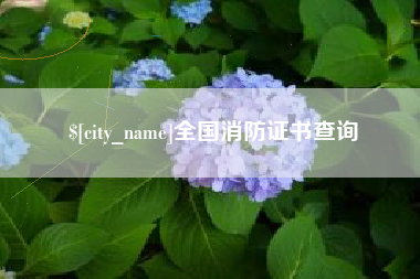 开原全国消防证书查询
