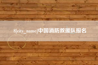开原中国消防救援队报名