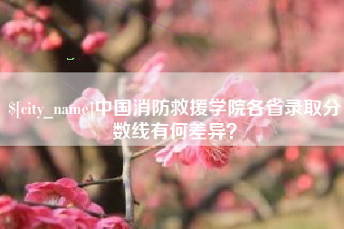开原中国消防救援学院各省录取分数线有何差异？