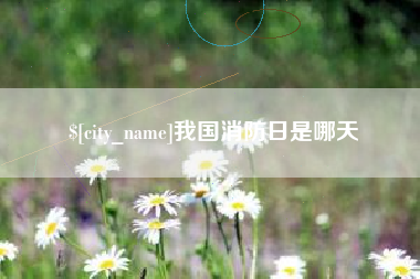 开原我国消防日是哪天
