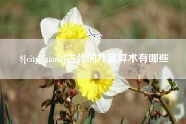 开原古代的九宫算术有哪些