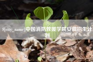开原中国消防救援学院安徽招生计划