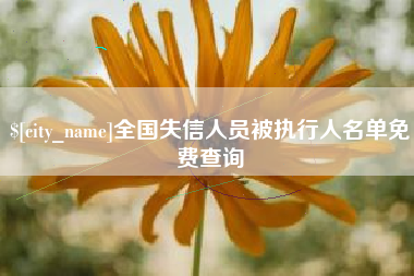 开原全国失信人员被执行人名单免费查询