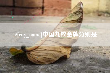 开原中国九枚金牌分别是