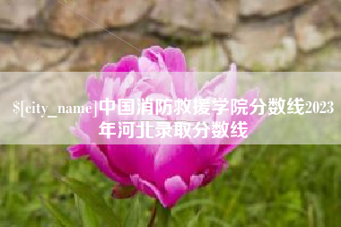 开原中国消防救援学院分数线2023年河北录取分数线