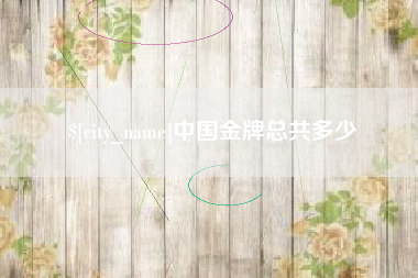 开原中国金牌总共多少