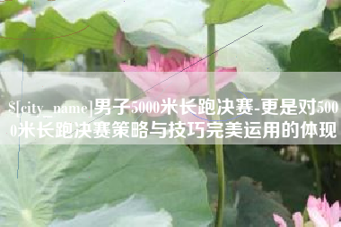 开原男子5000米长跑决赛-更是对5000米长跑决赛策略与技巧完美运用的体现