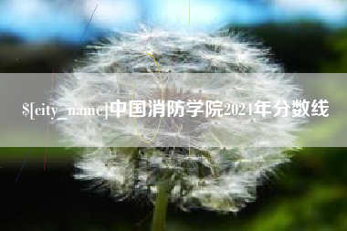 开原中国消防学院2024年分数线