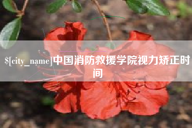 开原中国消防救援学院视力矫正时间