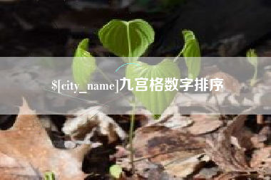 开原九宫格数字排序