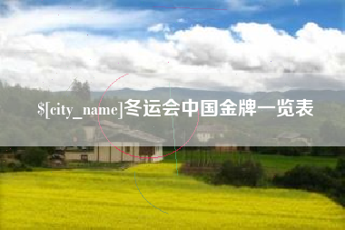 开原冬运会中国金牌一览表