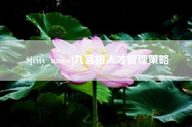 开原九宫格人才管理策略