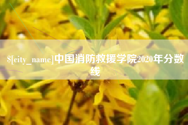 开原中国消防救援学院2020年分数线