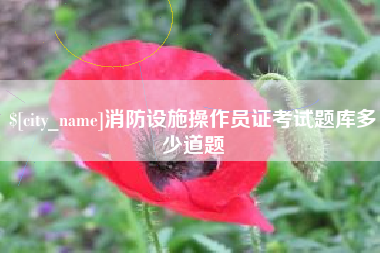 开原消防设施操作员证考试题库多少道题