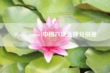 开原中国六块金牌分别是